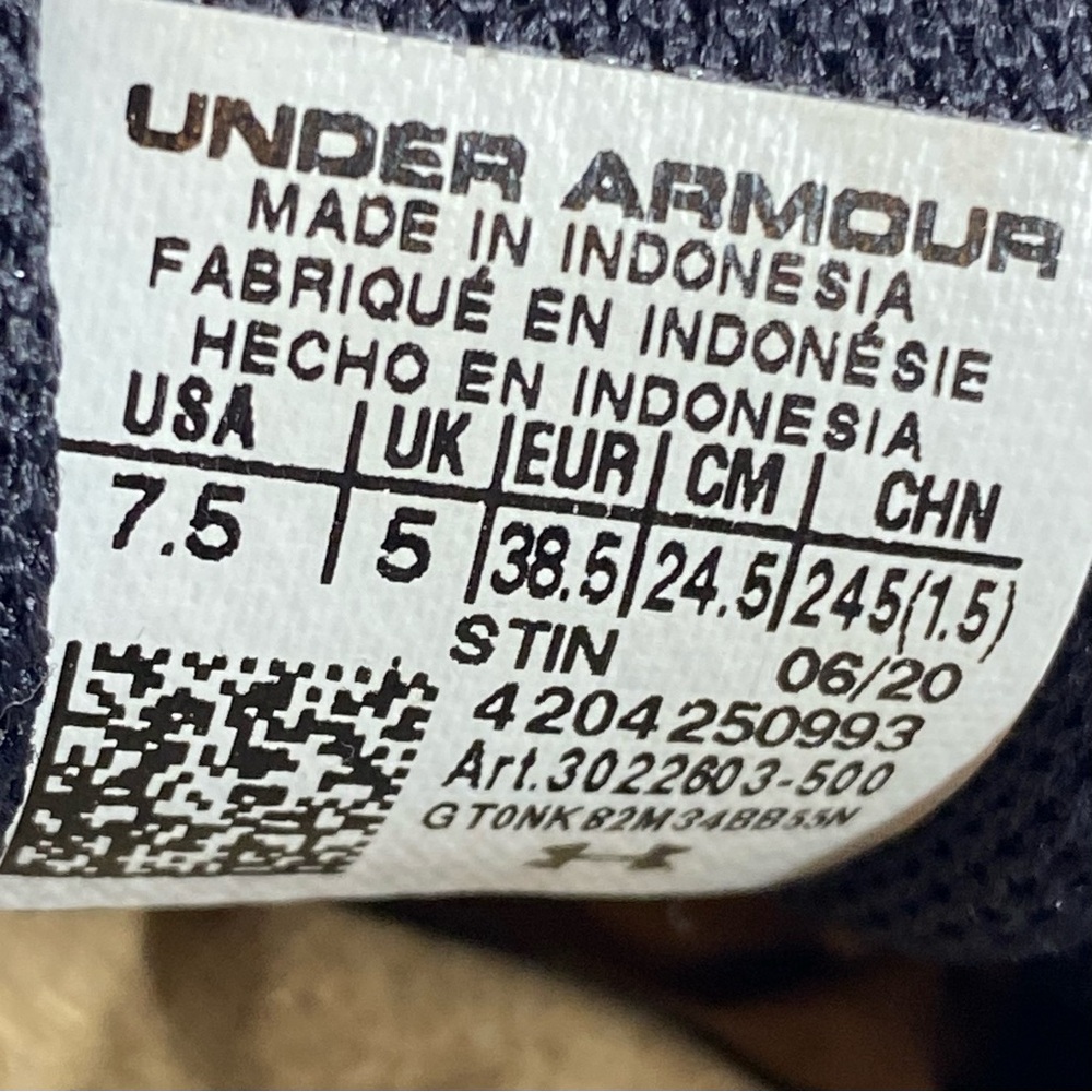 Under Armour Charged Impulse Slate Purple Womens Shoes Size 7.5 - Picture 5 of 5
